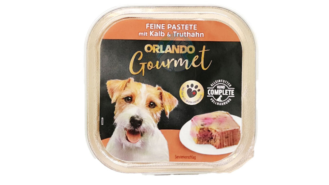 ووم سگ طعم گوساله و بوقلمون Orlando 150gr